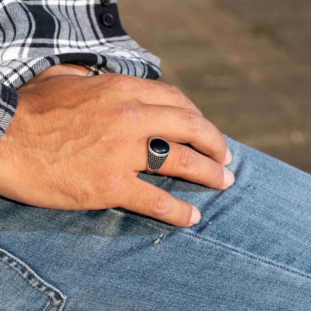 925% Silver Ring With Chevalier...