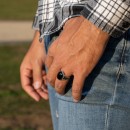 anello uomo argento pietra