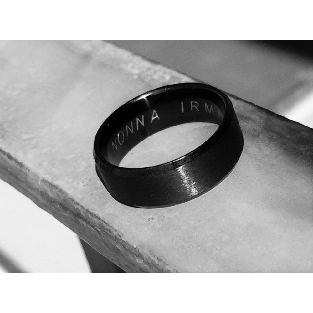 Satin Band 8 mm Pinky Ring for Men...