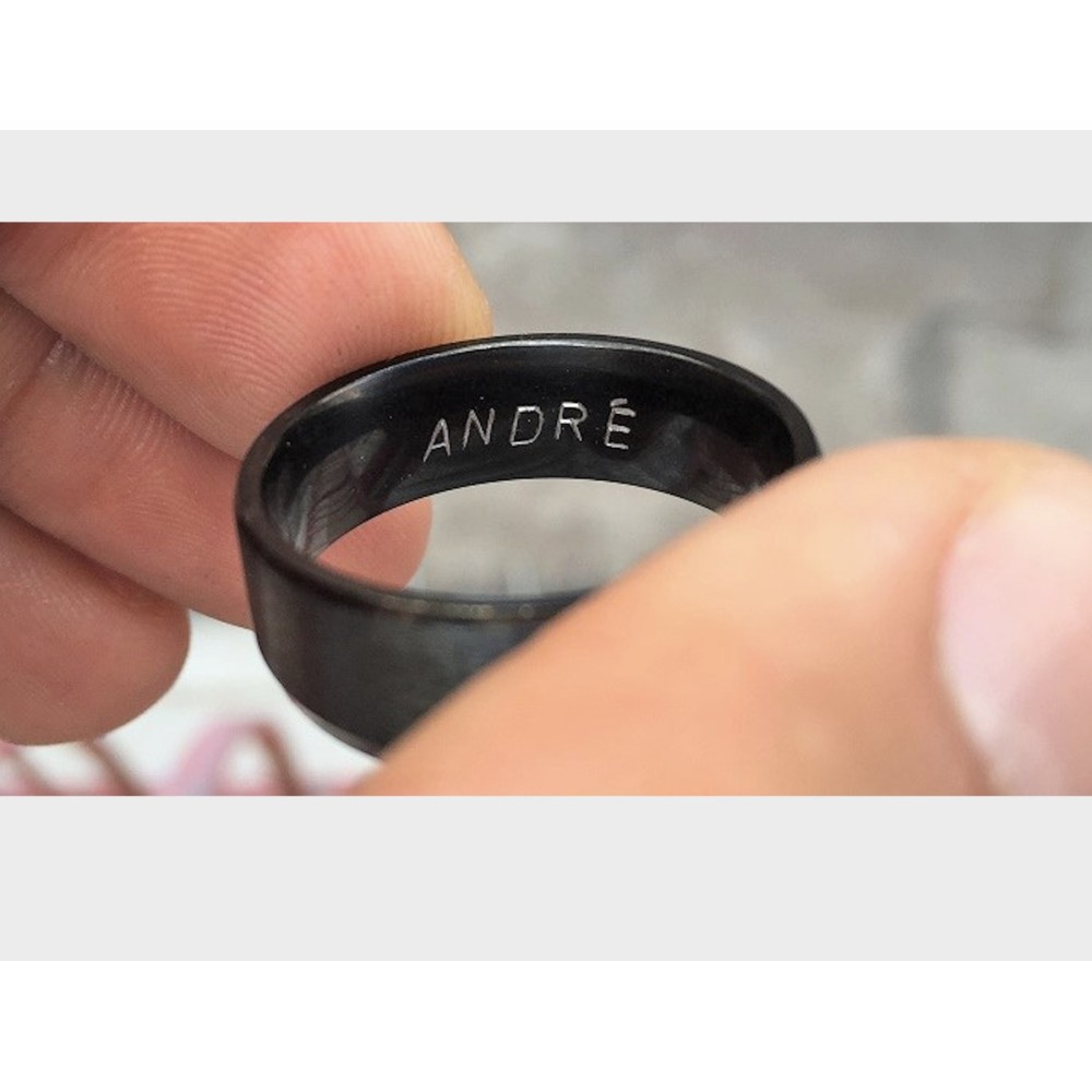 Satin Band 8 mm Pinky Ring for Men...