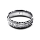 Anello Uomo fascia Fede Argento 925 con incisione