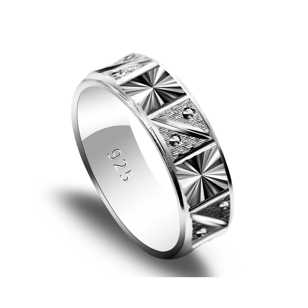 Silver engagement ring wedding band...