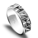 Anello in Argento Fede Fedina Fidanzamento Fascetta