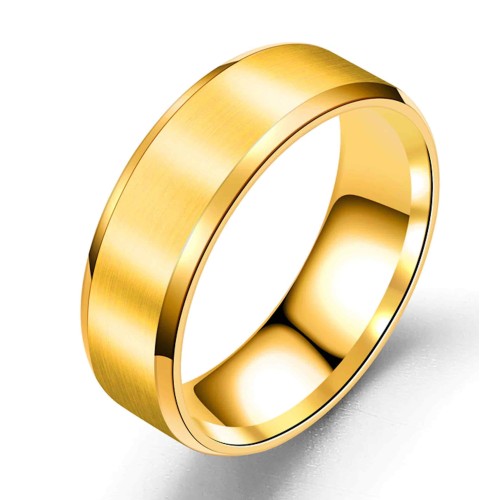 anello fascia satinato oro