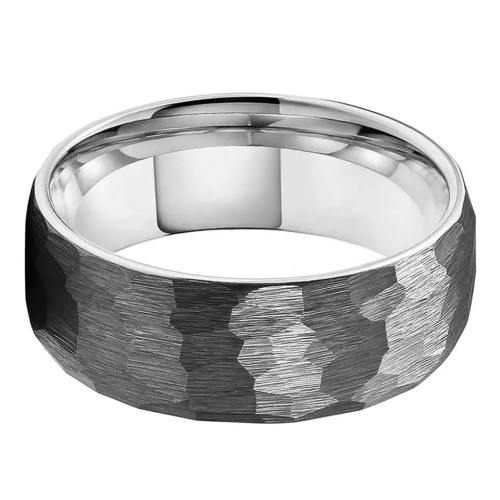 8 mm Hammered Silver... 2