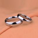 Pair of classic steel rings 6mm with engraving