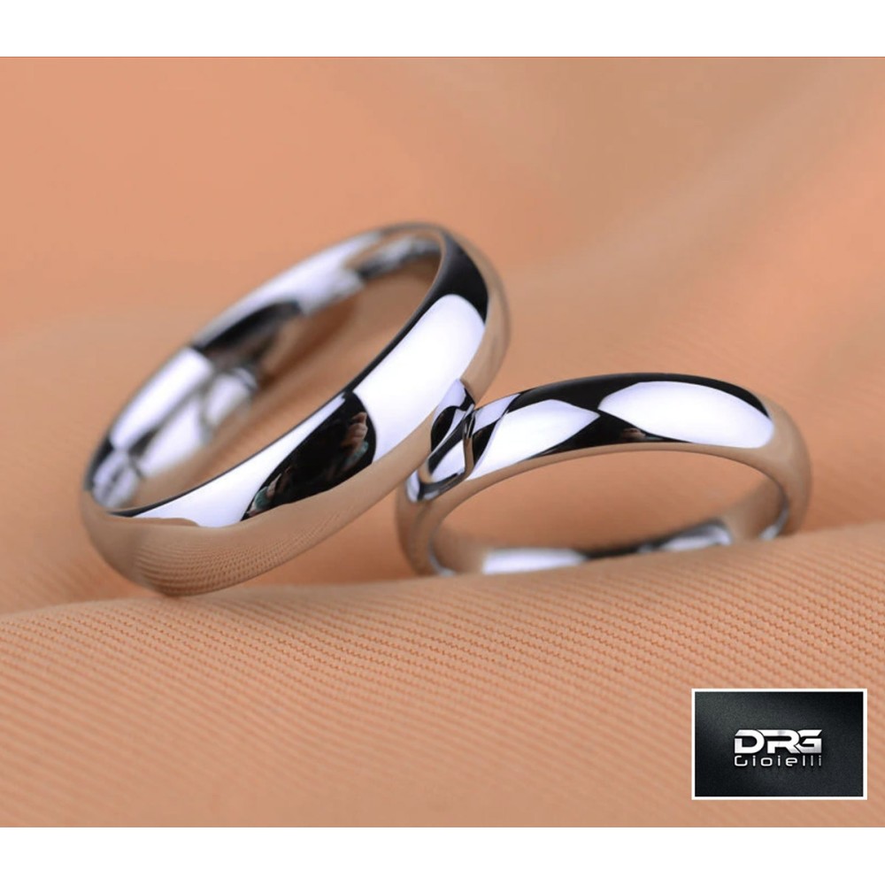 Pair of classic steel rings 6mm with...