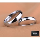 Pair of classic steel rings 6mm with engraving