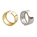 925 Sterling Silver Wide Band Adjustable Ring Unisex