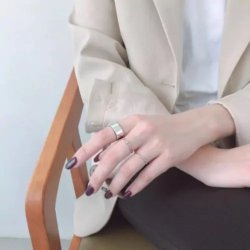 ANELLO FASCIA ARGENTO REGOLABILE 2