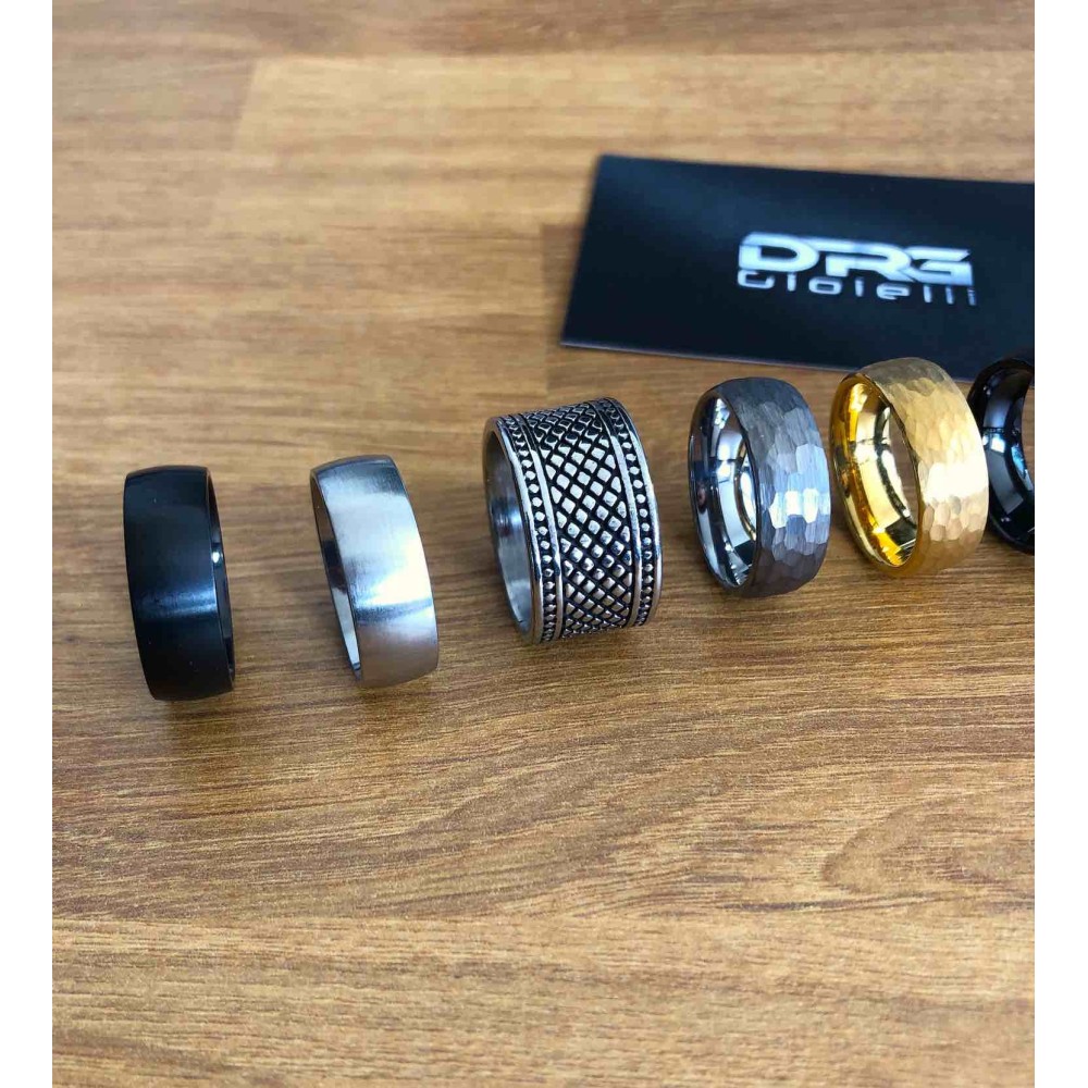 Satin finish ring unisex 8mm silver band