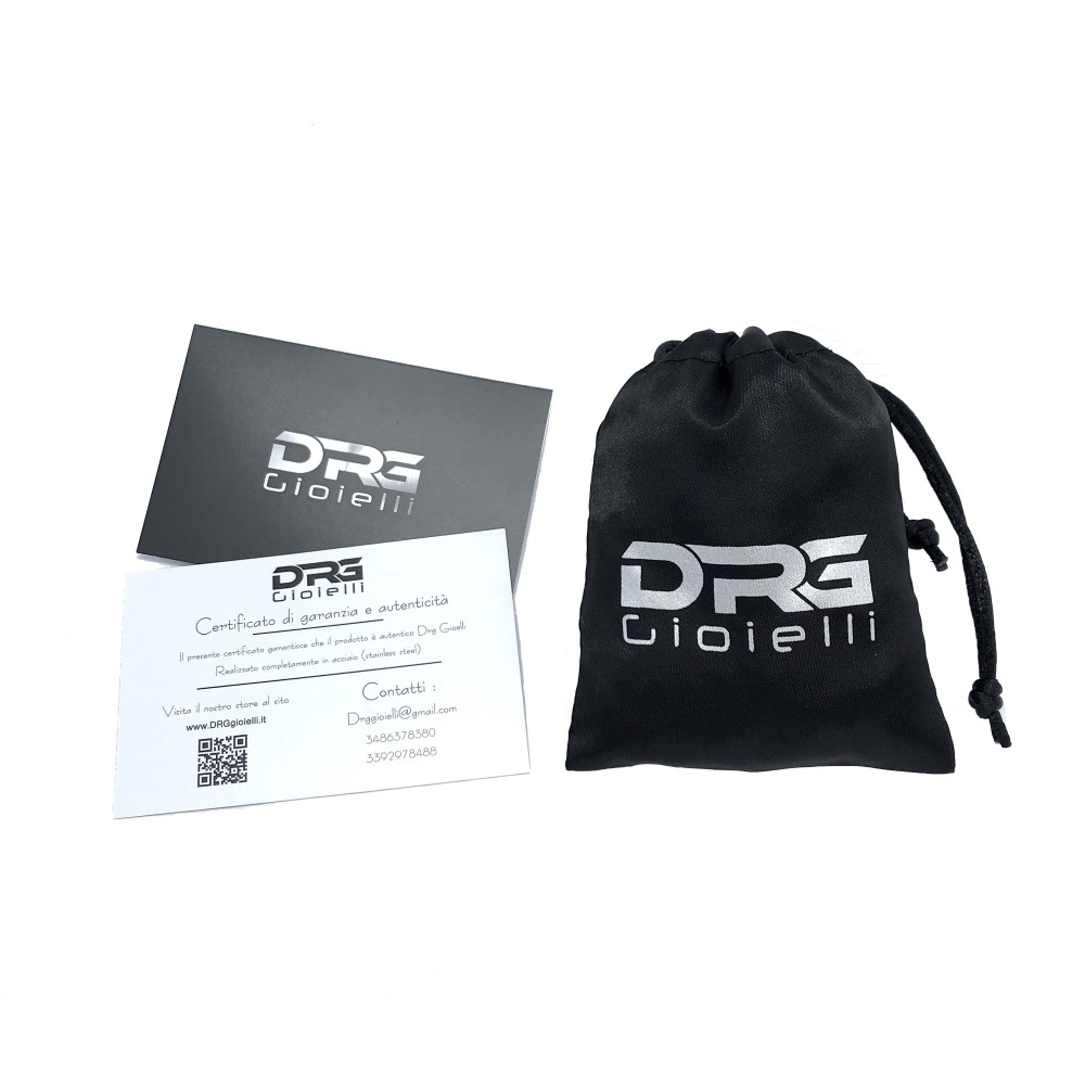 Men's and women's steel ring with a...