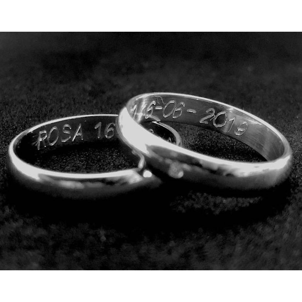 fedine argento con incisione