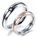 Pair of Steel Wedding Rings with Engraving