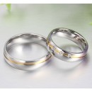 Pair of simple steel rings with engraving