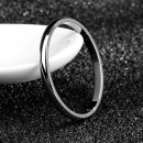Thin steel clasp ring simple woman Silver