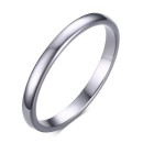 Thin steel clasp ring simple woman Silver