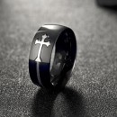 Band ring for men and women Celtic cross Steel