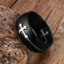 Band ring for men and women Celtic cross Steel