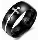 Band ring for men and women Celtic cross Steel