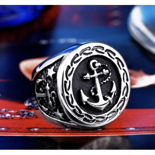 anello ancora uomo acciaio 2