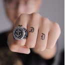 anello acciaio uomo ancora