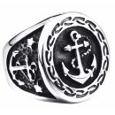 anello ancora uomo acciaio