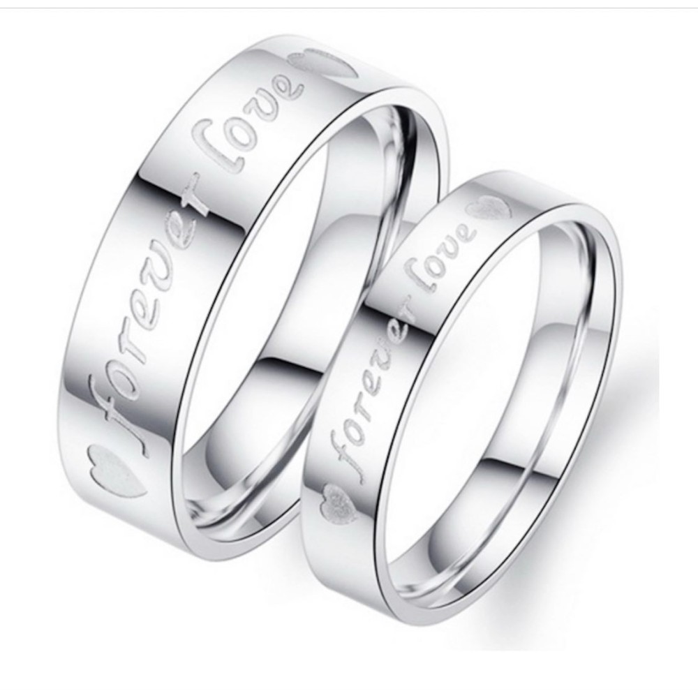 Couple Rings Bands with Forever Love...