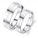 Couple Rings Bands with Forever Love Engraving