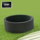 Black Stainless Steel Mesh Milanese Chain Ring Unisex Men Women