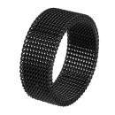 anello maglia milanese nero uomo