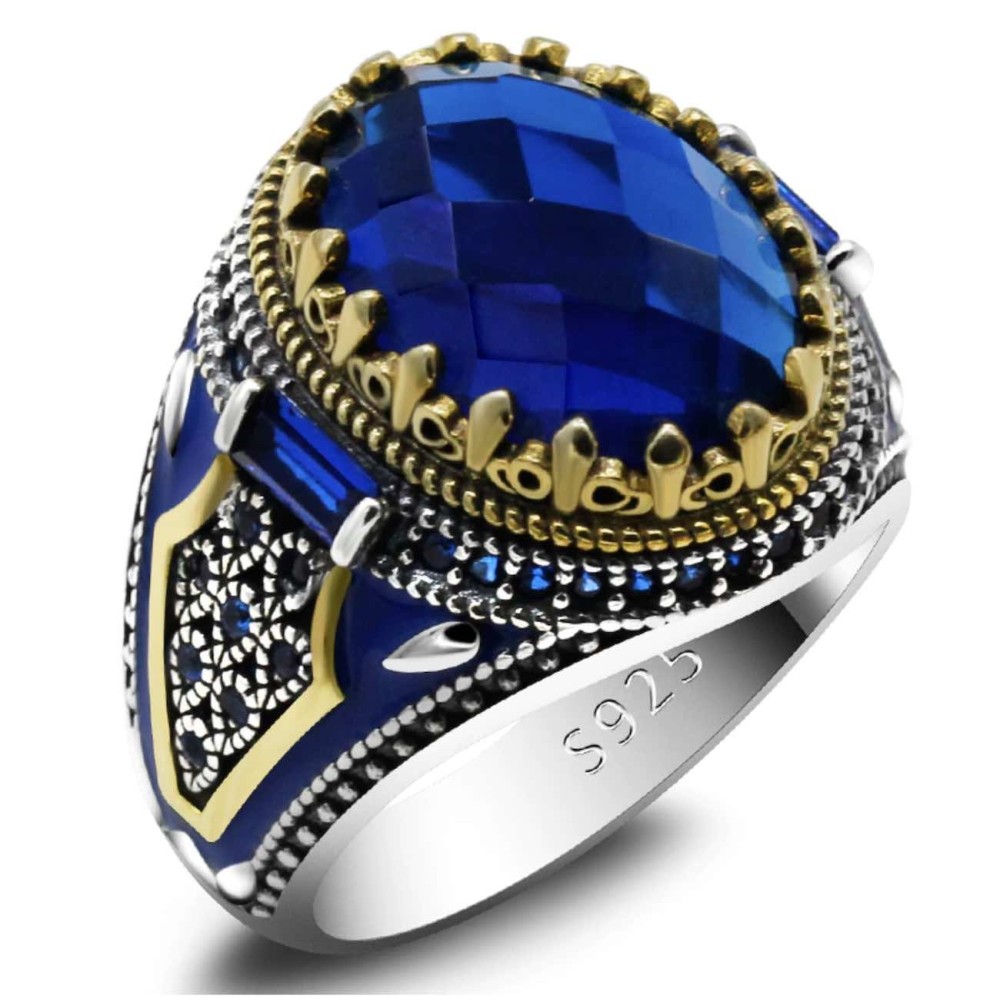 Men's Silver Ring 925% Chevalier with...