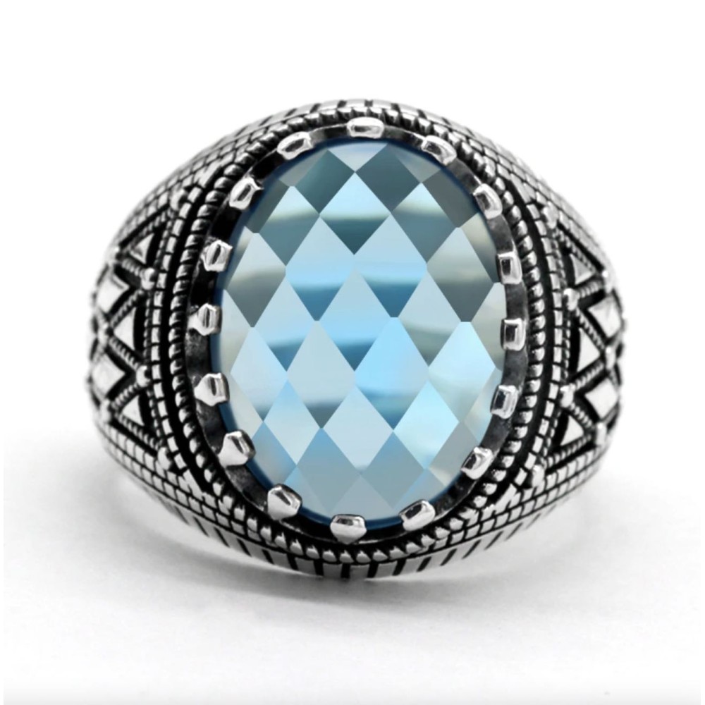 anello argento pietra preziosa